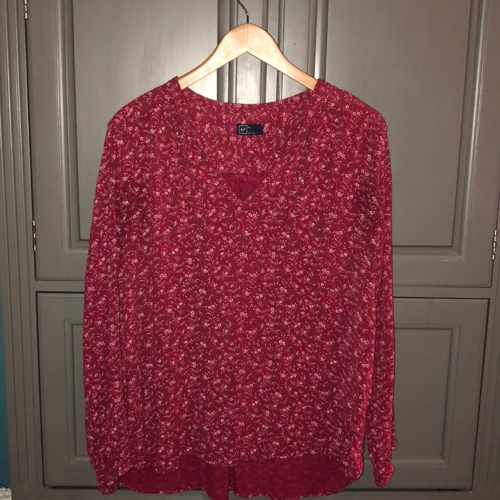 Gap floral printed blouse size XL